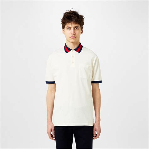 gucci ace polo web collar|Gucci Web Accent Collar Polo Shirt .